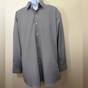 State & Liberty Clothing  Men’s Dress Shirt with Black Grid Pattern